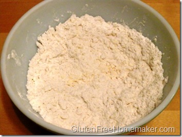 biscuit - dry ingredients with butter