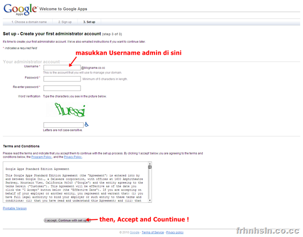 input admin name
