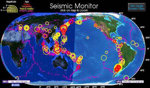 Monitor sísmico de terremotos online Monitor sísmico de terremotos online