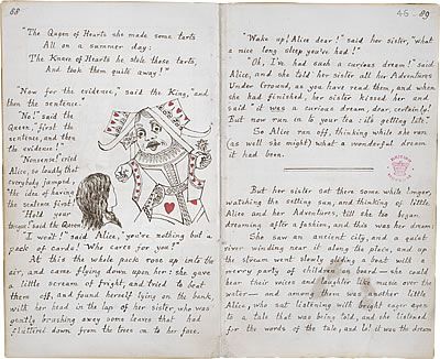 Manuscrito Alicia en el País de las Maravillas