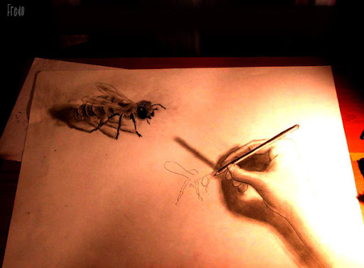 Retrato de una abeja por Fredo