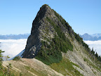 Coleman Pinnacle. We were going to climb this, but it looked a bit sketchy so we decided against it.