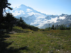 Nice camp spot with view of Mt Baker.
