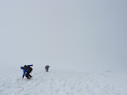 After only about five minutes on the summit the weather turned and visibility started dropping so we started heading down quickly.