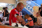 Kelly Slater doing some fine tuning before his heat.