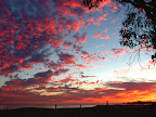 Sunset skies at the Santa Cruz Harbor.