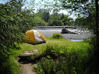 Camping next to the Hoh River in the Olympic National Park.