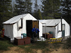Old friend Gary Finnestad in Tuolumne Meadows. I stayed in the tent on the right.
