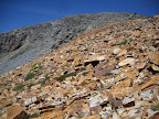 Red granite below Madera Peak.