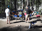 Bluhm and friends back at base camp.