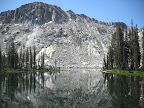 View of Lady Lake from just below our camp. One of the warmest alpine lakes I have been in. Does it get any better?