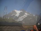 Shuksan from the tent. Lots of mossies out there.