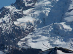 Close up of glaciers on Mt. Baker's north face.