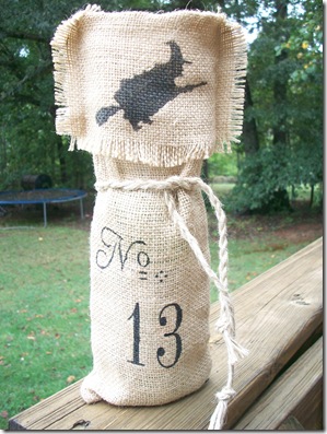 Burlap Wine Bag 016