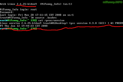 重置内核 Linux Kernel 2.6.25-kldoo9 的信息