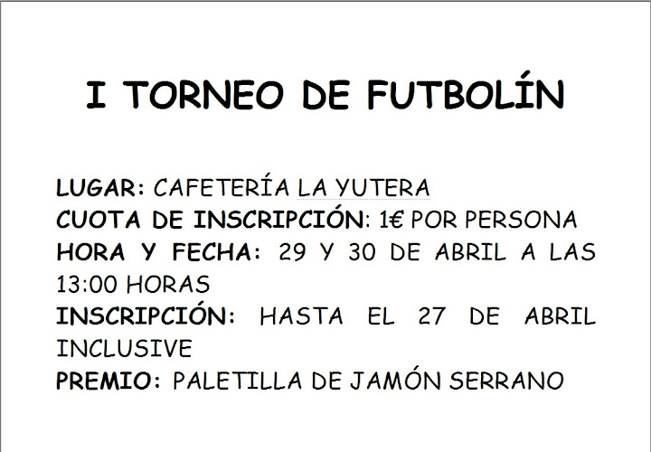 Estas son las bases del torneo