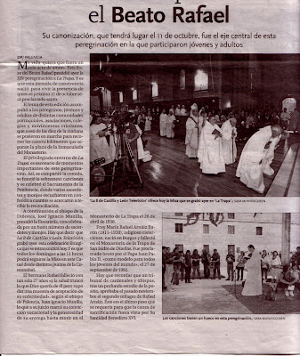 Nota de prensa de la peregrinación a la Trapa
