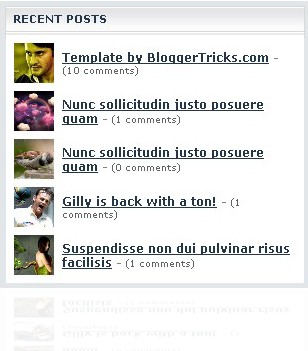 to add Recent Posts widget
