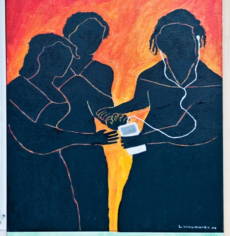 [howarth past and present painting bronte sisters with ipod[6].jpg]