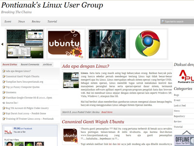 Tampilan baru linuxpontianak.org