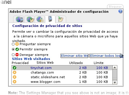 Website Privacy Settings Panel Website Privacy Settings Panel