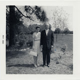 Dorothy and Ray Davis in front yard of farm Easter?? 1965