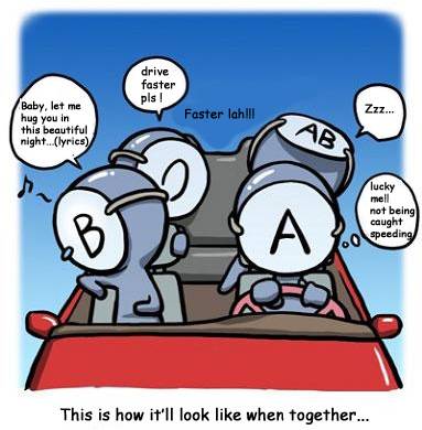 When they are in the same car