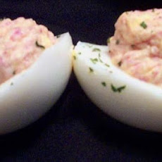 Ham and Horseradish Stuffed Eggs