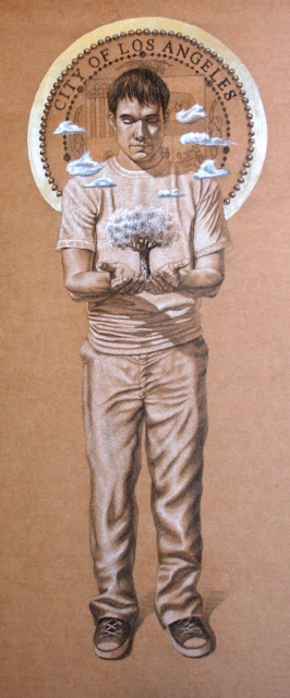 "PROMETHEUS" #8 Drawing Charcoal and white chalk 24" X 48"