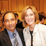 Chapman's Vice President for University Advancement Sherryl Bourgeois and the Artist