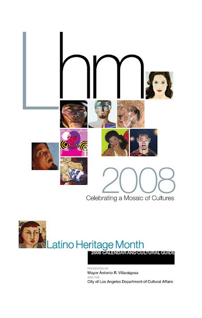 Cover of the City of Los Angeles Department of Cultural affairs and Mayor Antonio R Villarraigosa 2008 Calendar and Cultural guide celebrating the Latino Heritage Month