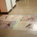The floor tile mural on site at Bob Hope Airport Burbank - California