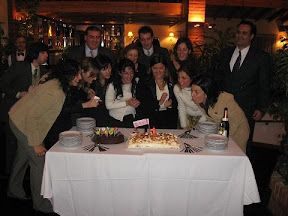Socios del Rotary Club Devoto Parque celebrando el primer aniversario del Club