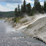 Boiling water meets river..