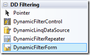 You now see the Dynamic Data Filtering controls