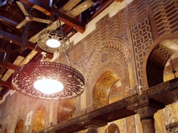 Inerior de uma igreja copta no Cairo, Egito Inerior de uma igreja copta no Cairo, Egito