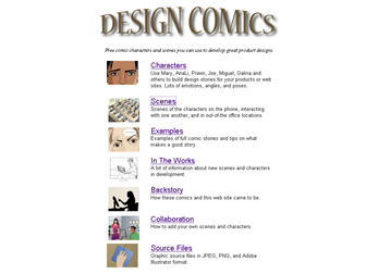 Design Comics (screenshot da página inicial) Design Comics (screenshot da página inicial)