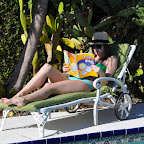 poolside studying
