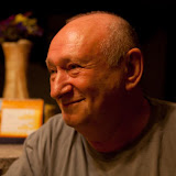 My father, happy in the home of friends from Israel