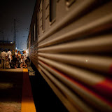 A night time stop on the train to Krasnoyarsk (Siberia)