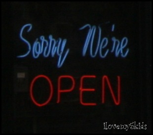 Sorry we are open