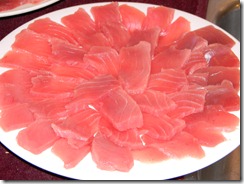 Yellowfin sashimi