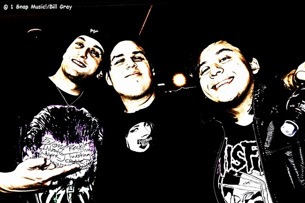 Jaycen A'mour of Audio Haressment (l) and Christopher Gaspar Isla (c) and Manuel Luquin (r) of Cold Blank. 