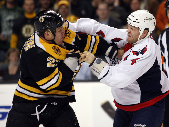 2009/10/01 - Shawn Thornton vs John Erskine