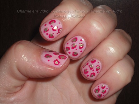 Nail art animal print - oncinha