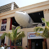 A fake airplane sticking out of the building. Kids could also ride a miniature fire engine and ring its bell