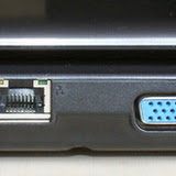The left side of the laptop has the ventilation slots, a LAN port, an RGB port, a very welcome HDMI port, 2 USB ports and 1 Express Card slot