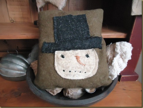 snowman pillow