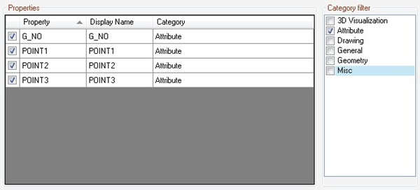 AutoCAD data extraction properties