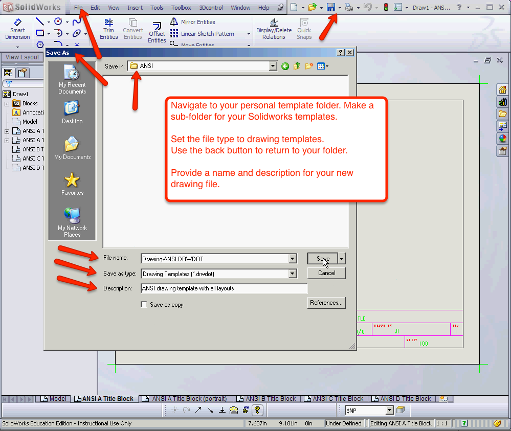 01Convert DWG to Solidworks Drawing Template Mechanical CAD